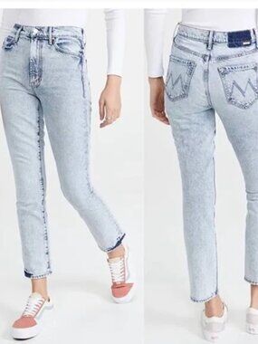 Mother Jeans The Swooner Rascal Ankle Denim Signs & Symbols